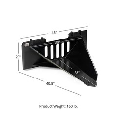 Titan Attachments Economy Series Stump Bucket Tree Scoop V2, Skid Steer Quick Ta