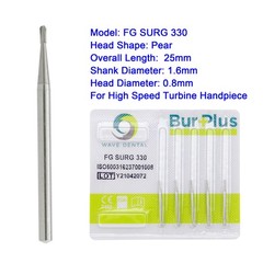 Wave Dental FGOS Surgical Burs Long Carbide Burr 25mm FG SURG 557 702 Round 4 6
