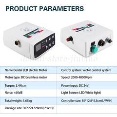 Dental Brushless LED Electric Motor fit 1:1 /1:5 /16:1 For Lab Practice