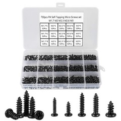 750 Pcs Small/Micro/Tiny/Mini Self-Tapping Screws, M1.7-M3 Phillips Pan Head,…