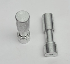 Lot of 2 Rexnord 10486792 Utility Barrel Lock #4 Silver Lock w/End Cap, 93180100