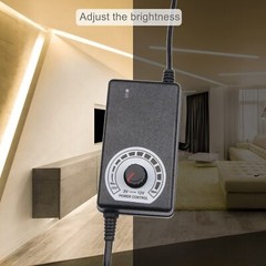 Adjustable Power Supply 100-240V AC DC 3-12V 2A 24W LED Strip CCTV Dimmer