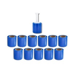 Narrow Banding Stretch Film Shrink Wrap Blue Color 5″ x 1000′ 80 Ga 12 Rolls