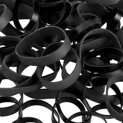 HeavyDuty Rubber Bands Black 2 Sizes 100 Pcs for Outdoor Survival