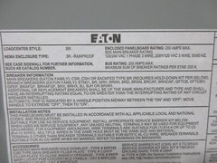 Eaton BRP12L200R Main Lug BR Loadcenter 200A 120/240V 1PH3W N3R -E3166 NEW-B