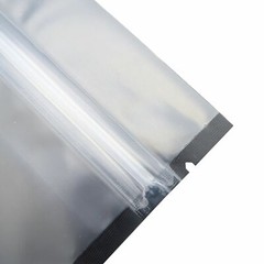 100/500/1000 Black Stand Up Zipper Packaging Bag Opaque Window for Food Storing