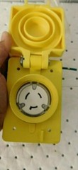 WoodHead Watertite Receptacle W/Locking 2 Pole/3 Wire NEMA L7-20 277V