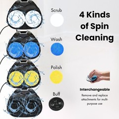 Floor Cleaner Machine Electric 3-in-1 Washer Polisher Scrubber Burnisher Buffer