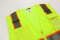 FX Two Tone Black Safety Vest with 4 Front Pocket XSmall to 3XL
