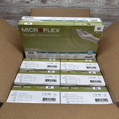 MicroFlex Soft White Nitrile Exam TQ-601-XS *1 CASE* Size: XSmall *See Date*
