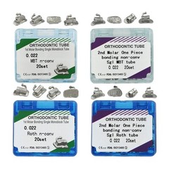 80pcs dental Tubos bucales de ortodoncia 1er 2nd molar Buccal Tubes MBT Roth 022