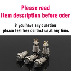 Small 8mm 10mm Metal Push Button Switch 4pin LED Latching Momentary Waterproof
