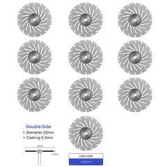 Dental Lab Diamond Wheel Disc Ultra-thin Double Side Grit Disk Cutting Tool 22mm