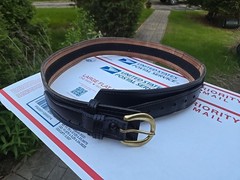 Safariland Leather Tactical Gun 36/90 Belt Black MDL 146V, P5, 2.25” X 43”, 34*