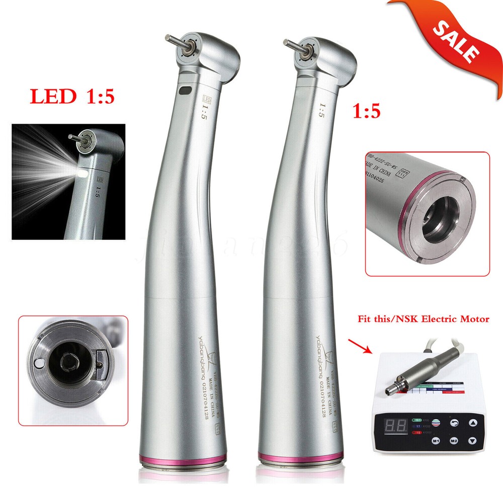 Dental 1:5 Handpiece Electric Fiber Optic /No LED Contra Angle NSK KaVo Bien Air