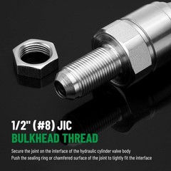 1/2″ Flat Face Skid Steer Hydraulic Quick Connect Coupler Set 1/2″ (#8) JIC Bulk