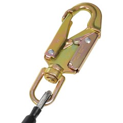 Climbing Lanyard Steel Wire Core Flipline Kit Outdoor Safety Rope 5/8in*12ft