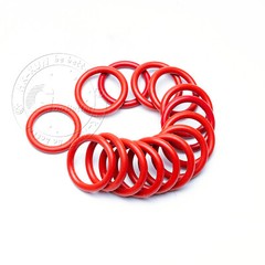 Food Grade O-Ring 5mm Cross Section 18mm-90mm OD Red Silicone Seals O-Rings