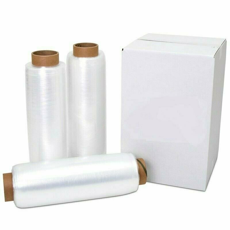 12″ x 1500′ 80 Gauge 4 Rolls Pallet Wrap Stretch Film Hand Shrink Wrap 1500FT