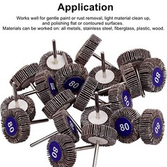 10x Flap Wheel for Dremel Rotary Tool 80 Grit Paint Rust Sanding Polishing Disc