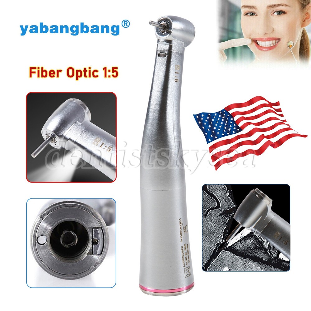 1-5 Dental LED 1:5 Increasing Fiber Optic Contra Angle Handpiece Standard Head