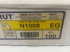 100 Count Box Unistrut Strut Channel Nut with Spring 3/8″-16 Electro-Galvanized