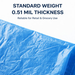 Any Color Bags 1/6 Large 21 x 6.5 x 11.5 T-Shirt Plastic Grocery Shopping 0.51 M
