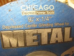 2 yes 2 -9” Grinding Wheel Chicago Electric # 67510 Grit 24 Arbor 5/8”x 11