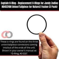 O-Rings for Jandy Zodiac R0452100 Union/Tailpiece for Nature2 Fusion (3 Pack)