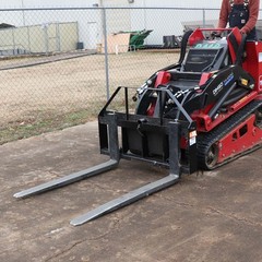 Titan Attachments Mini Skid Steer Pallet Fork Frame, Rated 4000 LB, Quick Tach