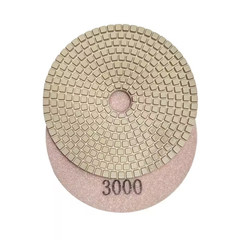 4 In. White Resin Polishing Pad Set (50,100,200,400,800,1500,3000 Grit, Metal Ba