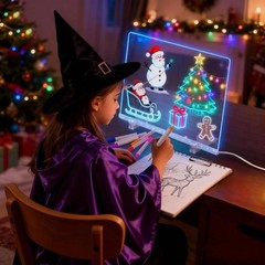 LED Acrylic Lighted Drawing Board Set for Kids Note Board for Adults Easter Gift
