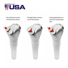 Dental 3 Way Air Water Spray Triple Syringe Handpiece w/ 2 Nozzles Tips Tubes CE