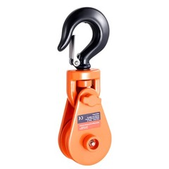 2 Ton Snatch Block with Swivel Hook 3″ Sheave 3/8″ Wire Rope Wrecker Rollback
