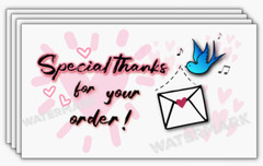 Business Cards Small Business, Blue Bird Special Thanks Your Order 3.5″ x 2″