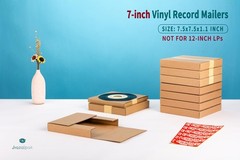 7 Inch 45 RPM Record Mailers (NOT for 12″ LPs), 7.5 x 7.5 x 1.1 Inch Corrugat…