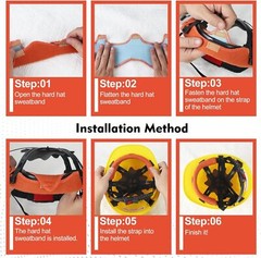 4PCS Hard Hat Sweatband Washable Reusable Sweat Bands for Hard Hats Replacement