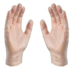 GLOVEPLUS Gloveworks Clear Vinyl Industrial Gloves, Box of 100, 3 Mil, Size XL