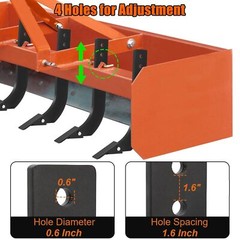 18” Box Blade Shank Scarifier Shanks Teeth 4 Holes Box Scraper Shank 1/5/6pcs