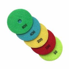 4″ Dry Concrete Countertop Polishing Set (5pc) #50 100 200 400 800 Grit