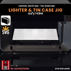 EufyMake E1 UV Printer Jig | Flip Top Lighter & Tin Case Template