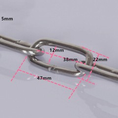 304 Stainless Steel Chain, Long And Short Ring, Safe Load-bearing 0.08kg-1.2kg