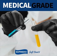 Medical Nitrile Exam Gloves Powder-Free Food-Safe Disposable Glove Black 100 PCs