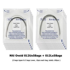 Orthodontic Arch Wire Niti Stainless Steel Round Rectangular Ovoid Natural Form
