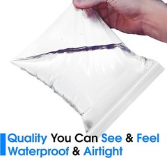 100PCS Clear Zip Seal Plastic Bags Jewelry Zipper Top Lock Reclosable Baggies
