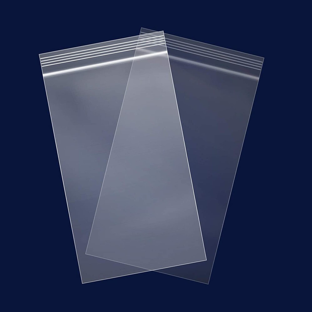 100PCS Clear Zip Seal Plastic Bags Jewelry Zipper Top Lock Reclosable Baggies
