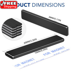Strong Neodymium Black Magnets Bar, 12 Pack Powerful Rare Earth Magnets with Dou