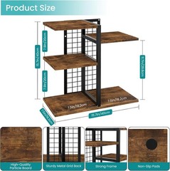 ELITEROO Desktop Shelf Organizer, 15.74 L x 7.87 W x H inches, Brown
