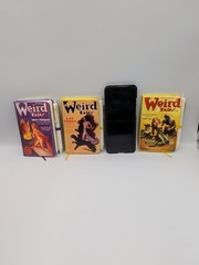3D Textured Vintage Weird Tales Pulp Fiction A6 Pocket Notebook w/ Pen Choice