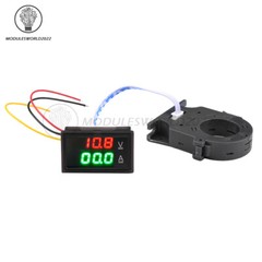 DC0-300V 50/100/200/400A Digital Current Voltage Meter Hall Ammeter Voltmeter